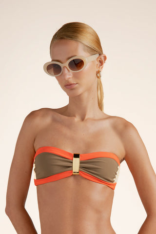 Touché México, Balneaire, Bikini top bandeau, Ropa de playa mujer, Verano, Playa