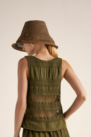 Touché México, Balneaire, Top manga corta, Ropa de playa mujer, Verano, Playa, Salida de baño